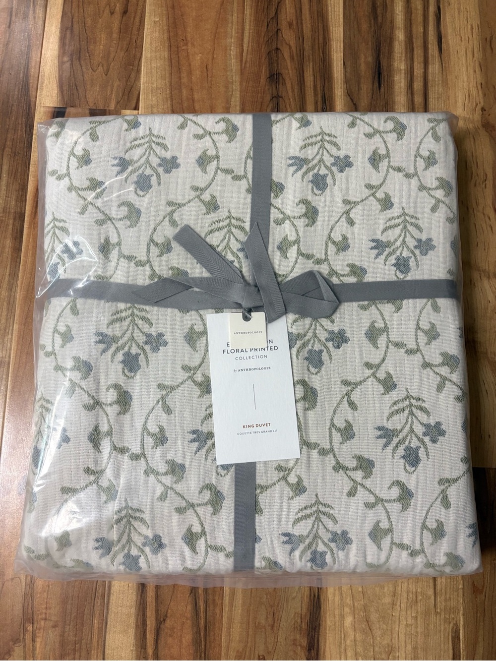 NWT Anthropologie King Ellie Floral Printed Cotton Duvet Cover - Picture 3 of 5